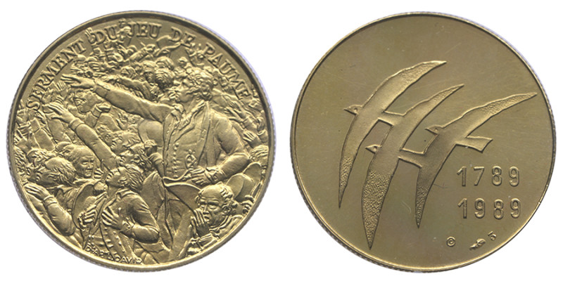 France, Medaille, Serment du Jeu de Paume, 1989, AU 7,5 g. 750‰
Conservation: pr...