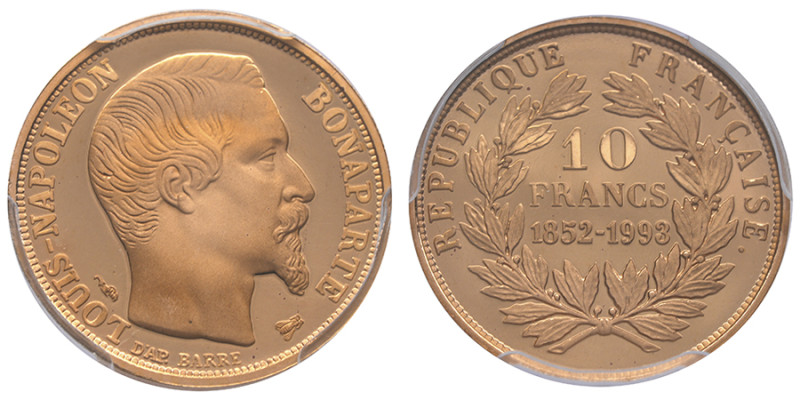 France, Bonaparte, 10 francs, 1993, AU 3,22 g. 920‰
Conservation: PCGS PR69DCAM...
