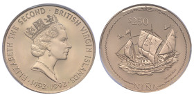 Îles Vierges britanniques, Elizabeth II, 250 dollars NINA, 1994, AU 8,05 g. 500‰
Réf: KM# 163
Conservation: PCGS PR68DCAM