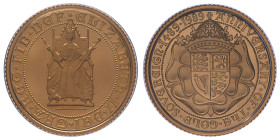 Royaume-Uni, ½ Sovereign - Elizabeth II Gold Sovereign Anniversary, 1989, 3,99 g. 917‰ en coffret
Réf: 		KM# 955
Conservation: Proof