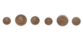 Royaume-Uni, coffret avec 3 monnaies en or, 1/2 Sovereign 3.99 g., 1 Sovereign 7.98 g, 2 pounds 15.98 g., 1995 AU 27,95 g. 917‰
Conservation: proof