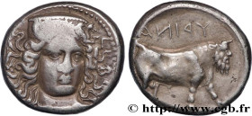 CAMPANIA - HYRIA
Type : Nomos, statère ou didrachme 
Date : c. 405-385 AC. 
Mint name / Town : Campanie, Hyria 
Metal : silver 
Diameter : 18  mm
Orie...