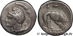 LUCANIA - VELIA
Type : Nomos, statère ou didrachme 
Date : c. 305-293 AC. 
Mint name / Town : Vélia 
Metal : silver 
Diameter : 21,5  mm
Orientation d...