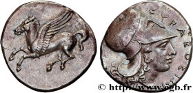 SICILY - SYRACUSE
Type : Statère corinthien 
Date : c. 344-335 AC. 
Mint name / Town : Syracuse 
Metal : silver 
Diameter : 20,5  mm
Orientation dies ...
