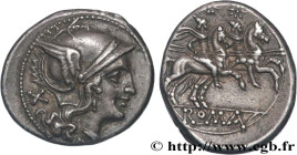ROMAN REPUBLIC - ANONYMOUS
Type : Denier 
Date : c. 211-206 AC. 
Mint name / Town : Rome 
Metal : silver 
Millesimal fineness : 950  ‰
Diameter : 20  ...
