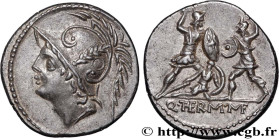 MINUTIA
Type : Denier 
Date : 103 AC. 
Mint name / Town : Rome 
Metal : silver 
Millesimal fineness : 950  ‰
Diameter : 19  mm
Orientation dies : 5  h...