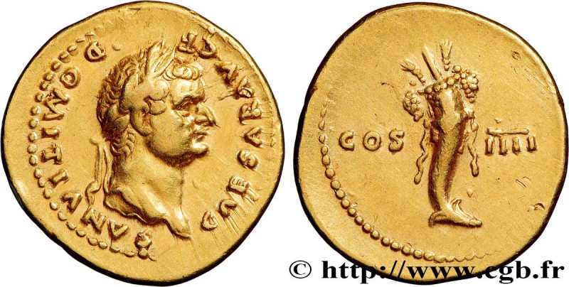 DOMITIANUS
Type : Aureus 
Date : 76 
Mint name / Town : Rome 
Metal : gold 
Diam...