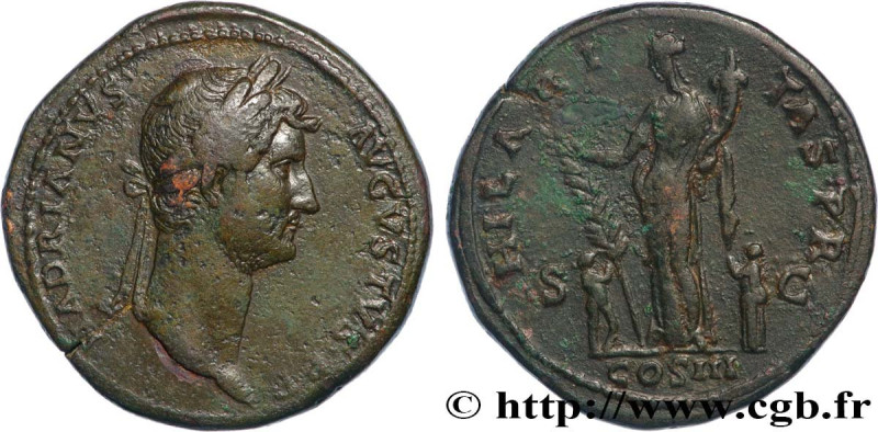 HADRIAN
Type : Sesterce 
Date : 128 
Mint name / Town : Rome 
Metal : copper 
Di...