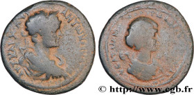 PLAUTILLA and CARACALLA
Type : Decassaria 
Date : an 265 
Mint name / Town : Mopsus, Cilicie 
Metal : copper 
Diameter : 35  mm
Orientation dies : 6  ...