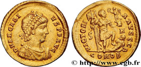 ARCADIUS
Type : Solidus 
Date : 393-395 
Mint name / Town : Sirmium 
Metal : gold 
Millesimal fineness : 1000  ‰
Diameter : 20  mm
Orientation dies : ...