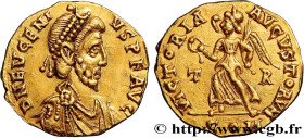 EUGENIUS
Type : Tremissis 
Date : 392-394 
Mint name / Town : Trêves 
Metal : gold 
Diameter : 13  mm
Orientation dies : 6  h.
Weight : 1,48  g.
Rarit...