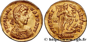 HONORIUS
Type : Solidus 
Date : 395-401 ou 402 
Mint name / Town : Milan 
Metal : gold 
Diameter : 19,5  mm
Orientation dies : 6  h.
Weight : 4,36  g....