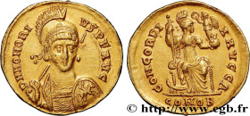 HONORIUS
Type : Solidus 
Date : 397-402 
Mint name / Town : Constantinople 
Metal : gold 
Diameter : 19  mm
Orientation dies : 6  h.
Weight : 4,37  g....