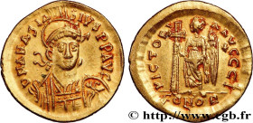 ANASTASIUS
Type : Solidus 
Date : 507-518 
Mint name / Town : Constantinople 
Metal : gold 
Millesimal fineness : 1000  ‰
Diameter : 20,5  mm
Orientat...