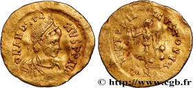ANASTASIUS
Type : Tremissis 
Date : c. 491-518 
Mint name / Town : Constantinople 
Metal : gold 
Millesimal fineness : 1000  ‰
Diameter : 15  mm
Orien...