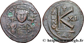 JUSTINIAN I
Type : Demi-follis 
Date : an 12 
Mint name / Town : Carthage 
Metal : copper 
Diameter : 33  mm
Orientation dies : 6  h.
Weight : 13,36  ...