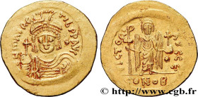 MAURICE TIBERIUS
Type : Solidus de 23 siliques 
Date : 583-601 
Mint name / Town : Constantinople 
Metal : gold 
Millesimal fineness : 1000  ‰
Diamete...