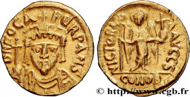 PHOCAS
Type : Solidus 
Date : indiction 6 
Date : 602-603 
Mint name / Town : Carthage 
Metal : gold 
Millesimal fineness : 1000  ‰
Diameter : 17  mm
...