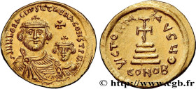 HERACLIUS and HERACLIUS CONSTANTINE
Type : Solidus 
Date : 613-616 
Mint name / Town : Constantinople 
Metal : gold 
Millesimal fineness : 1.000  ‰
Di...