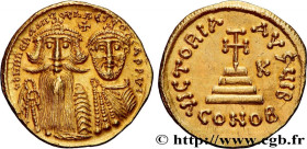HERACLIUS and HERACLIUS CONSTANTINE
Type : Solidus 
Date : 636-637 
Mint name / Town : Constantinople 
Metal : gold 
Millesimal fineness : 1.000  ‰
Di...