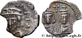 HERACLIUS, HERACLIUS CONSTANTINE and MARTINA
Type : Demi-silique 
Date : 614-626 
Mint name / Town : Carthage 
Metal : silver 
Diameter : 12,5  mm
Ori...