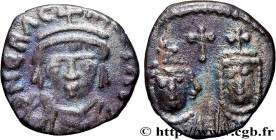HERACLIUS, HERACLIUS CONSTANTINE and MARTINA
Type : Demi-silique 
Date : 614-626 
Mint name / Town : Carthage 
Metal : silver 
Diameter : 11  mm
Orien...