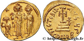 HERACLIUS, HERACLIUS CONSTANTINE and HERACLONAS
Type : Solidus  
Date : 632-635 
Mint name / Town : Constantinople 
Metal : gold 
Millesimal fineness ...