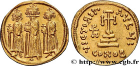 HERACLIUS, HERACLIUS CONSTANTINE and HERACLONAS
Type : Solidus  
Date : 639-641 
Mint name / Town : Constantinople 
Metal : gold 
Millesimal fineness ...
