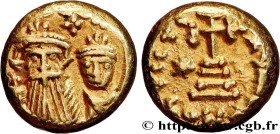 CONSTANS II, CONSTANTINE IV, HERACLIUS and TIBERIUS
Type : Solidus 
Date : 654-658 
Mint name / Town : Carthage 
Metal : gold 
Millesimal fineness : 1...