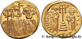 CONSTANS II, CONSTANTINE IV, HERACLIUS and TIBERIUS
Type : Solidus 
Date : 661-663 
Mint name / Town : Constantinople 
Metal : gold 
Diameter : 19,5  ...