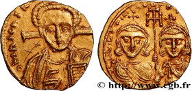 JUSTINIAN II
Type : Tremissis 
Date : 705-711 
Mint name / Town : Constantinople 
Metal : gold 
Millesimal fineness : 1000  ‰
Diameter : 15  mm
Orient...