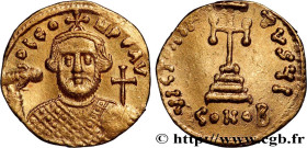 LEONTIUS
Type : Solidus 
Date : c. 695-698 
Mint name / Town : Constantinople 
Metal : gold 
Millesimal fineness : 1000  ‰
Diameter : 18,5  mm
Orienta...