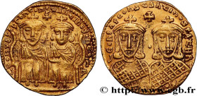 LEO IV THE KHAZAR and CONSTANTINE VI
Type : Solidus 
Date : 778-780 
Mint name / Town : Constantinople 
Metal : gold 
Millesimal fineness : 1000  ‰
Di...