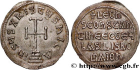 LEO V THE ARMENIAN and CONSTANTINE
Type : Miliaresion 
Date : 813-820 
Mint name / Town : Constantinople 
Metal : silver 
Millesimal fineness : 1000  ...