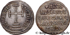 MICHAEL II and THEOPHILOS
Type : Miliaresion 
Date : 822-829 
Mint name / Town : Constantinople 
Metal : silver 
Diameter : 20,5  mm
Orientation dies ...