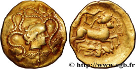 VENETI (Area of Vannes)
Type : Statère d’or à la petite tête nue 
Date : IIe siècle avant J.-C. 
Mint name / Town : Vannes (56) 
Metal : gold 
Diamete...