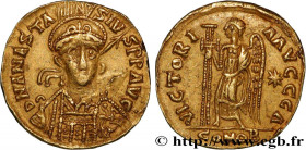 ANASTASIUS
Type : Solidus 
Date : 507-518 
Metal : gold 
Diameter : 19,5  mm
Orientation dies : 6  h.
Weight : 4,31  g.
Rarity : R1 
Officine : 1re 
O...