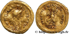 BURGUNDIANS - LYON - GUNDOBAD
Type : Triens 
Date : c. 507-511 
Mint name / Town : Lyon 
Metal : gold 
Diameter : 14  mm
Orientation dies : 6  h.
Weig...