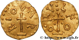 UNSPECIFIED MINT
Type : Triens 
Date : (VIIe siècle) 
Mint name / Town : Atelier indéterminé 
Metal : gold 
Diameter : 13  mm
Orientation dies : 1  h....