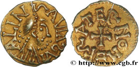 LANGEAIS (ALINGAVIAS) - Indre-et-Loire
Type : Triens, Fraternus monétaire 
Date : c. 585-675 
Mint name / Town : Langeais (37) 
Metal : gold 
Diameter...