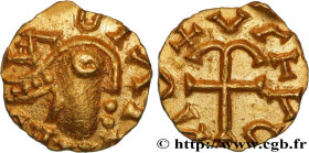 AURELIANORUM CIVITAS - ORLÉANS (Loiret)
Type : Triens, monétaire ANGIVLFVS - S inversée 
Date : n.d. 
Mint name / Town : Orléans (45) 
Metal : gold 
D...