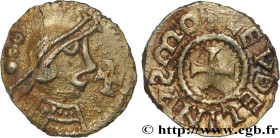 REIMS (CIVITAS REMORVM)
Type : Triens, Leudelinus monétaire 
Date : c. 670 
Mint name / Town : Reims (région de) 
Metal : gold 
Diameter : 12  mm
Orie...