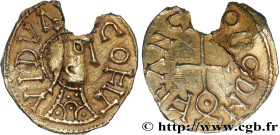 MEROVINGIAN COINAGE - VIDUA - VEUVES - VEUZAIN-SUR-LOIRE (Loir-et-Cher)
Type : Triens, Francobodus monétaire 
Date : c. 620-640 
Mint name / Town : Ve...