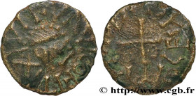 MEROVINGIAN COINAGE - VIDUA - VEUVES - VEUZAIN-SUR-LOIRE (Loir-et-Cher)
Type : Triens, faux d’époque 
Date : c. 620-640 
Mint name / Town : Veuves - V...