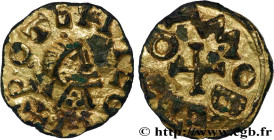 UNSPECIFIED MINT
Type : Triens fourré 
Date : c. 660-670 
Mint name / Town : Atelier indéterminé 
Metal : gilt copper 
Diameter : 13,5  mm
Orientation...