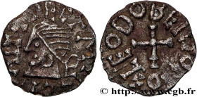 AURELIANORUM CIVITAS - ORLÉANS (Loiret)
Type : Denier, LEODOBERT monétaire 
Date : c. 700-725 
Mint name / Town : Orléans (45) 
Metal : silver 
Diamet...