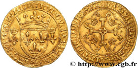 LOUIS XI THE "PRUDENT"
Type : Écu d'or à la couronne ou écu neuf 
Date : 31/12/1461 
Mint name / Town : Rouen 
Metal : gold 
Millesimal fineness : 963...