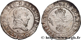 HENRY III
Type : Quart de franc au col plat 
Date : 1587 
Mint name / Town : Saint-Lô 
Quantity minted : 190026 
Metal : silver 
Millesimal fineness :...