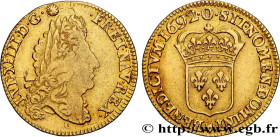 LOUIS XIV "THE SUN KING"
Type : Louis d'or à l'écu, type définitif 
Date : 1692 
Mint name / Town : Riom 
Metal : gold 
Millesimal fineness : 917  ‰
D...