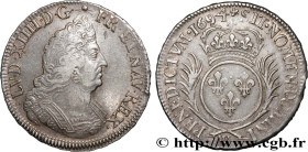 LOUIS XIV "THE SUN KING"
Type : Demi-écu aux palmes 
Date : 1694 
Mint name / Town : Lille 
Quantity minted : 144154 
Metal : silver 
Millesimal finen...